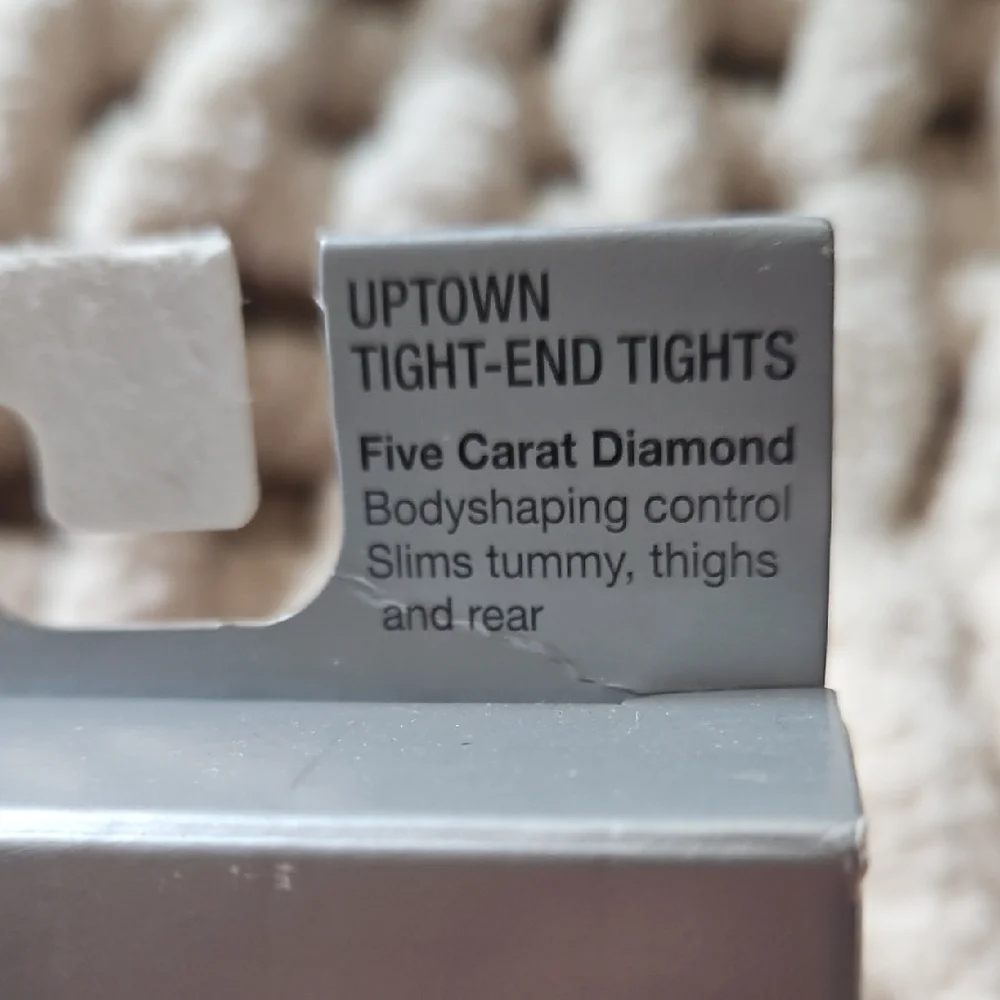 SPANX Uptown Tight-End Tights Five Carat Diamond Pattern Black New